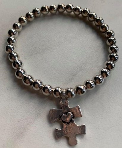 Autism Awareness Bracelet in Silver